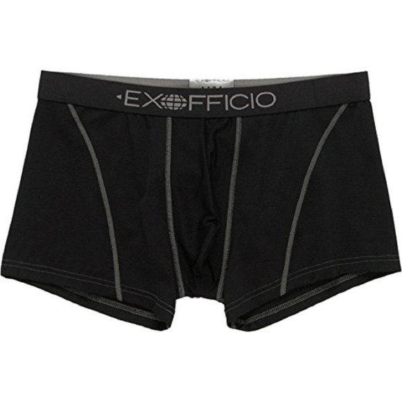 ExOfficio Men's Give-N-Go Sport Mesh 3in. Boxer Brief Solid Black - 1241-2458 - Picture 1 of 1